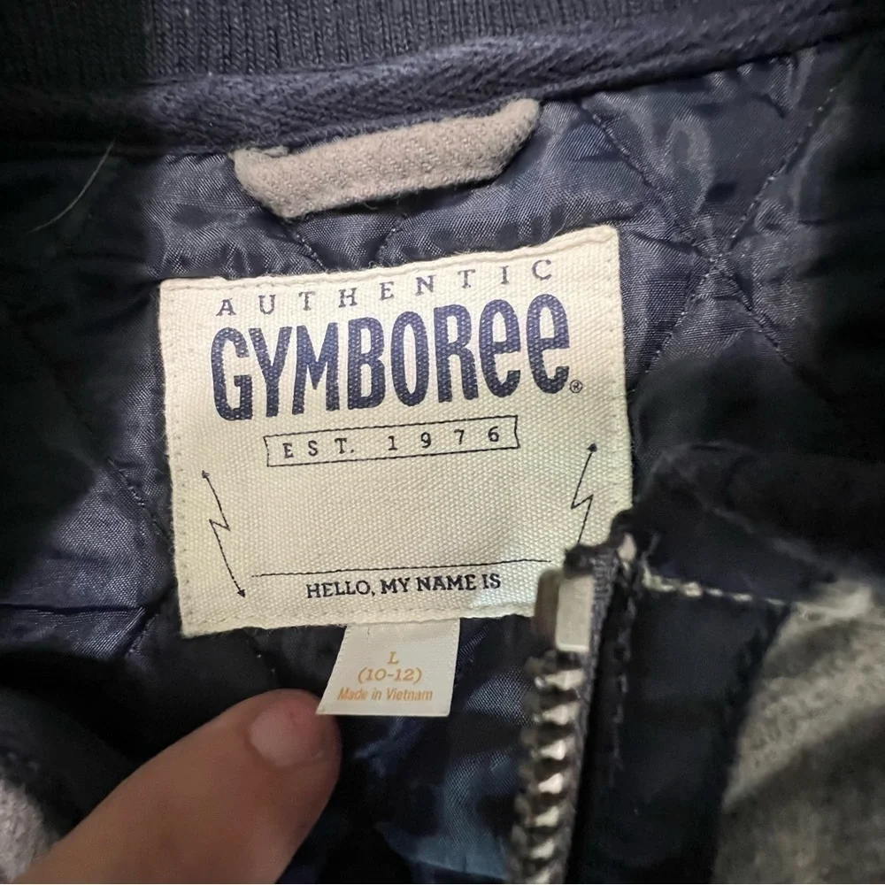 NEW Boys Gymboree Heather Granite Quilted Flannel Zip-Up Vest large (10/12)